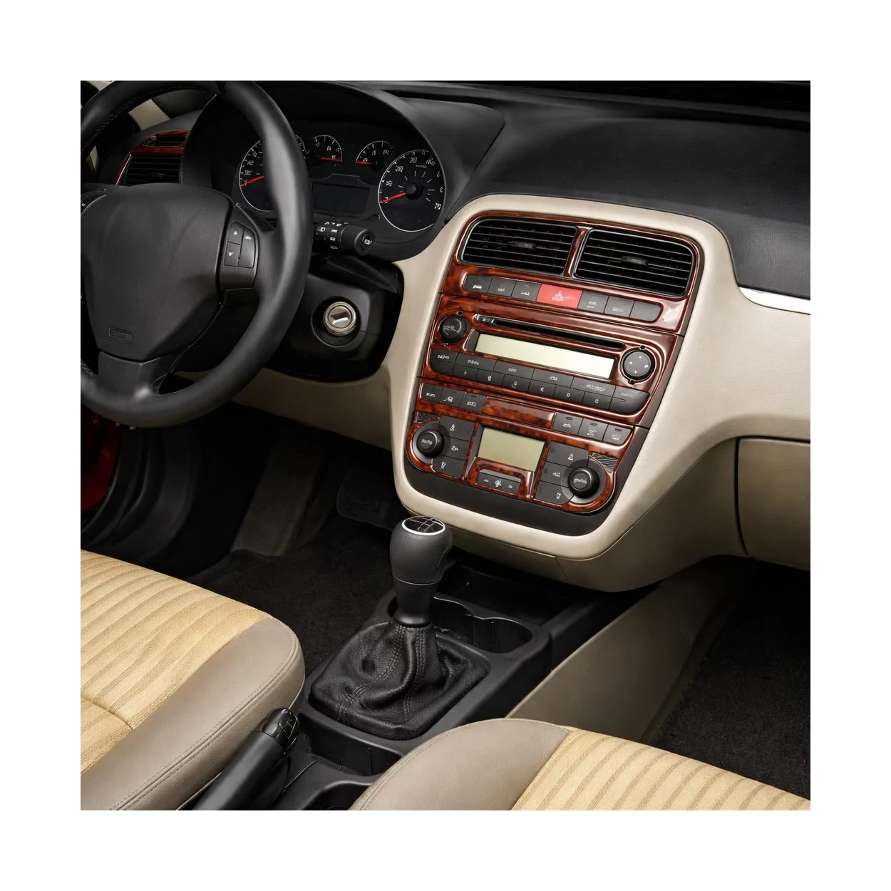 Fiat Grande Punto 08.2005 3D Interior Dashboard Trim Kit Dash Trim Dekor 16-Parts