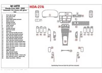 Honda Civic 2003-2005 Automatic Gear, 2 or 4 Doors, with glowe-box Interior BD Dash Trim Kit - 1 - Interior Dash Trim Kit Honda Civic 2003-2005 Automatic Gear, 2 or 4 Doors, with glowe-box Interior BD Dash Trim Kit - 1 - Interior Dash Trim Kit