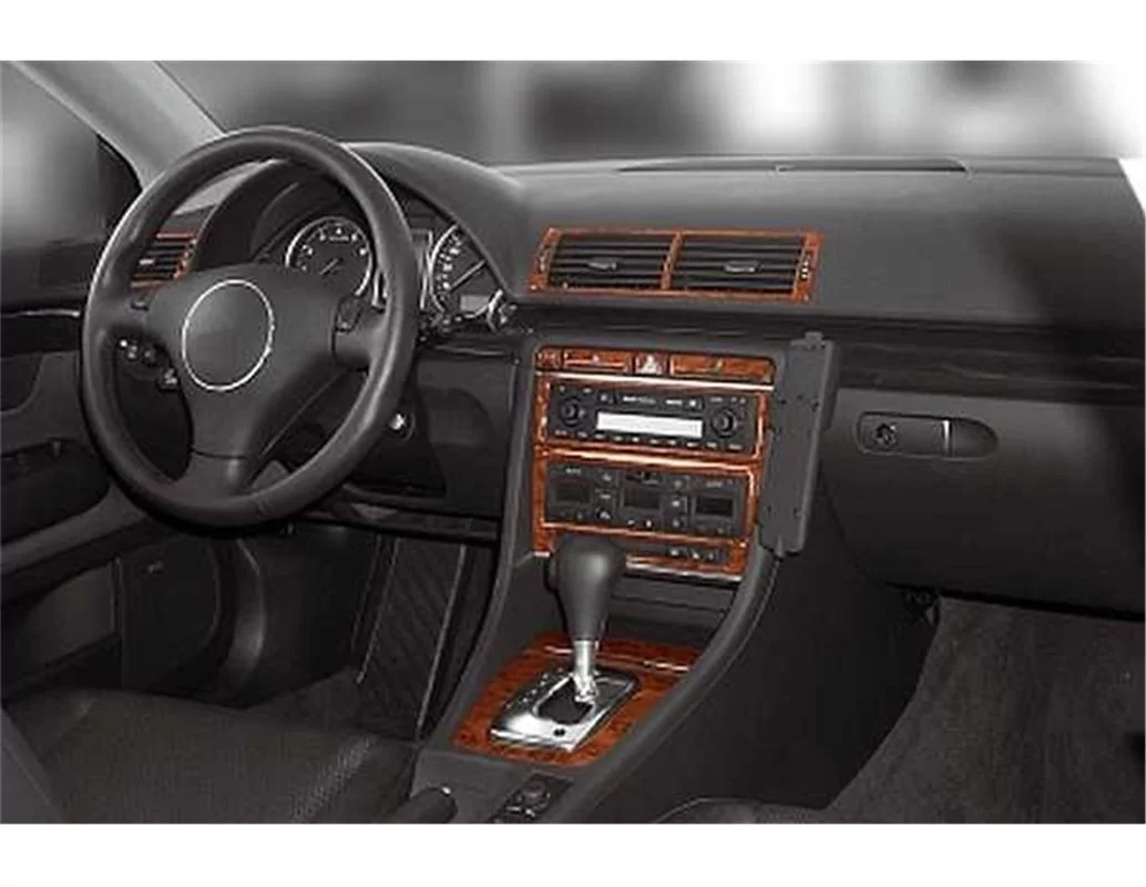Audi A4 B6 Typ 8E-8H 10.2000 3D Interior Dashboard Trim Kit Dash Trim Dekor 11-Parts - 1 - Interior Dash Trim Kit