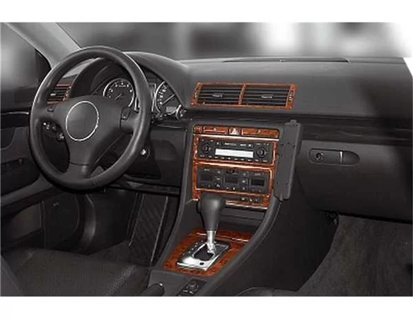 Audi A4 B6 Typ 8E-8H 10.2000 3D Interior Dashboard Trim Kit Dash Trim Dekor 11-Parts - 1 - Interior Dash Trim Kit