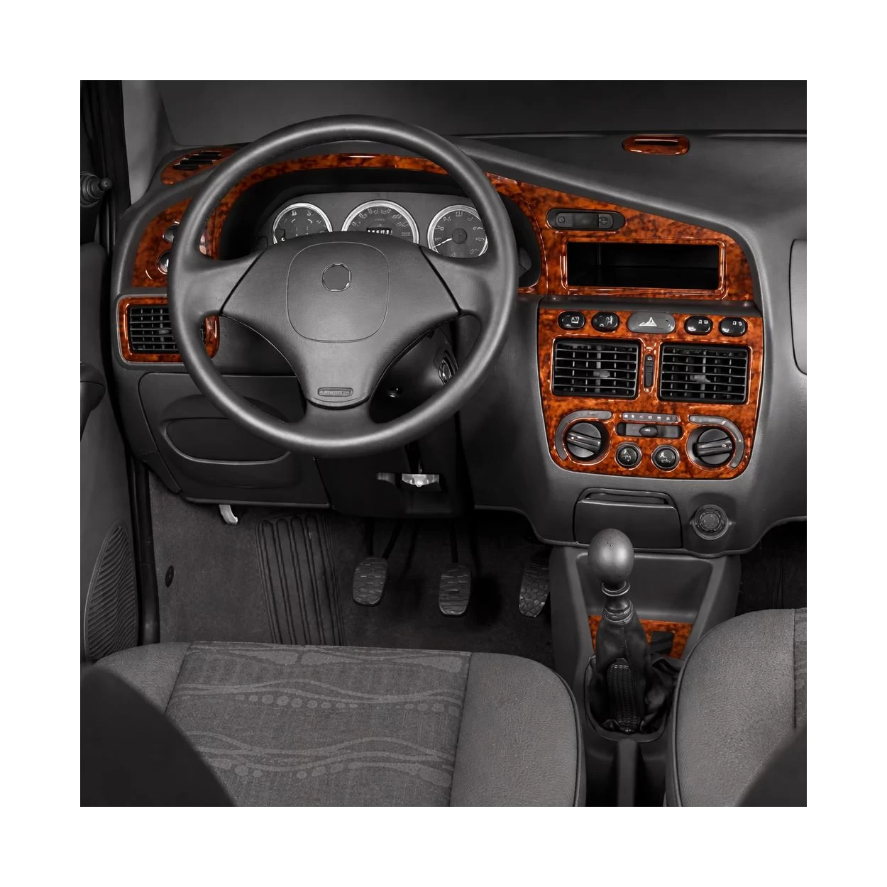 Fiat Palio Weekend 01.98-03.02 3D Interior Dashboard Trim Kit Dash Trim Dekor 12-Parts