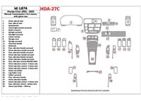 Honda Civic 2003-2005 Manual Gear Box, 2 or 4 Doors, with glowe-box Interior BD Dash Trim Kit - 1 - Interior Dash Trim Kit Honda Civic 2003-2005 Manual Gear Box, 2 or 4 Doors, with glowe-box Interior BD Dash Trim Kit - 1 - Interior Dash Trim Kit