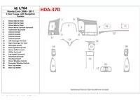 Honda Civic 2006-2011 2 Doors, With NAVI system Interior BD Dash Trim Kit - 1 - Interior Dash Trim Kit Honda Civic 2006-2011 2 Doors, With NAVI system Interior BD Dash Trim Kit - 1 - Interior Dash Trim Kit