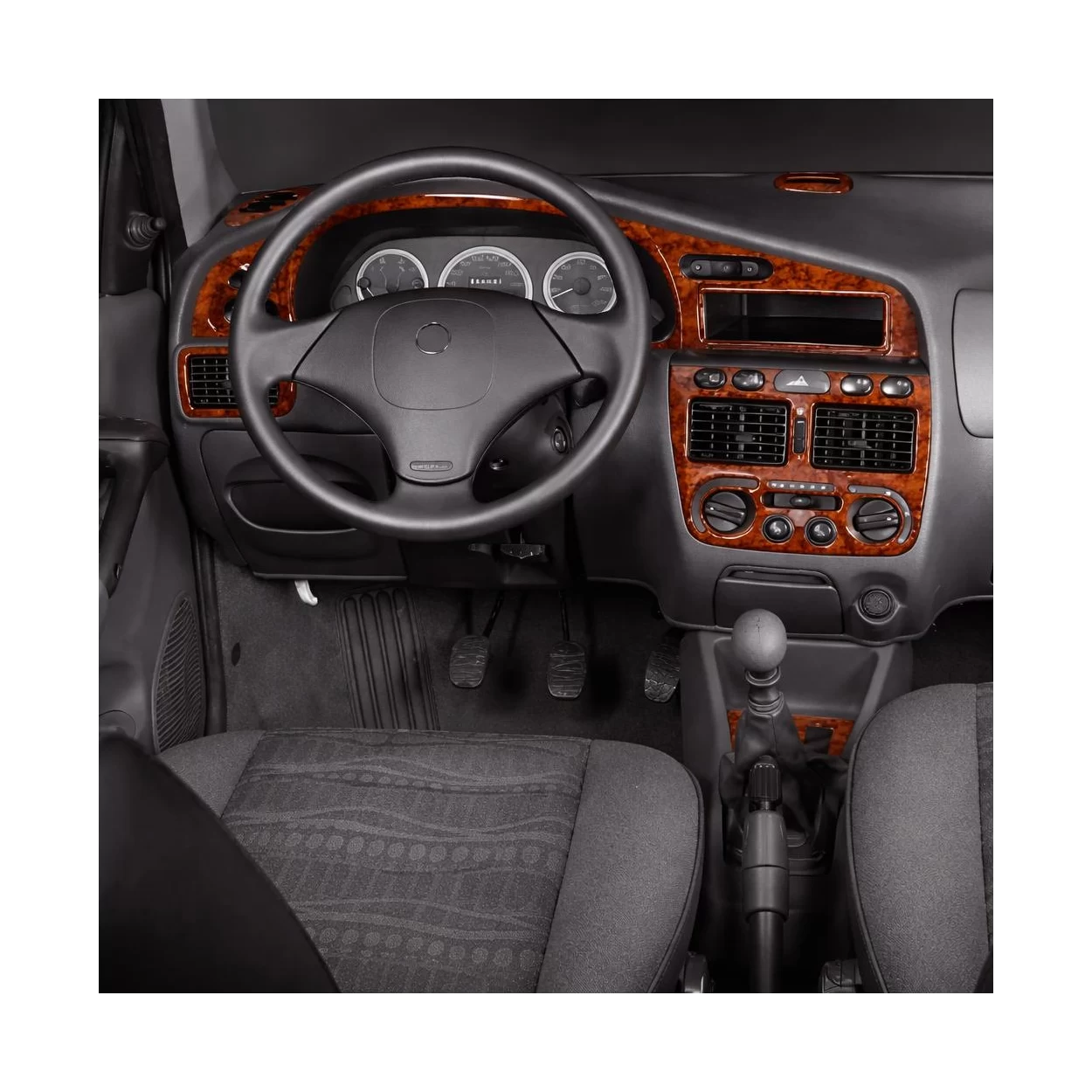 Fiat Palio-Siena 01.98-03.02 3D Interior Dashboard Trim Kit Dash Trim Dekor 13-Parts