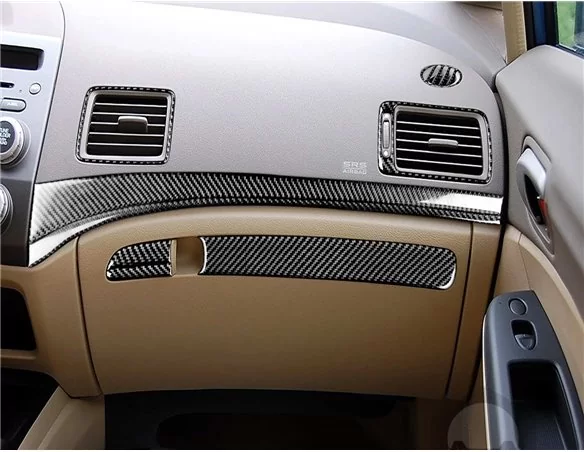 Honda Civic 2006-2011 2 Doors, Without NAVI system Interior BD Dash Trim Kit - 1 - Interior Dash Trim Kit
