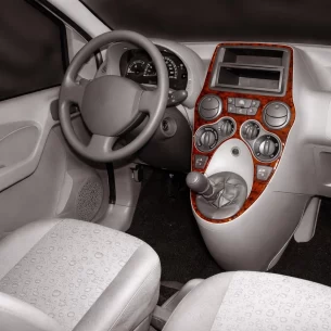 Fiat Panda 09.2003 3D Interior Dashboard Trim Kit Dash Trim Dekor 2-Parts