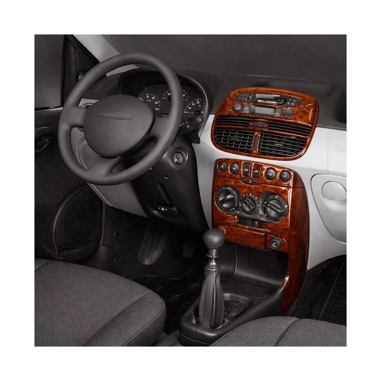 Fiat Punto 09.99-07.05 3D Interior Dashboard Trim Kit Dash Trim Dekor 9-Parts