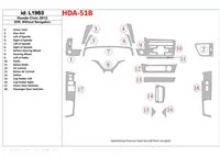 Honda Civic 2012-UP Without NAVI Interior BD Dash Trim Kit - 1 - Interior Dash Trim Kit Honda Civic 2012-UP Without NAVI Interior BD Dash Trim Kit - 1 - Interior Dash Trim Kit