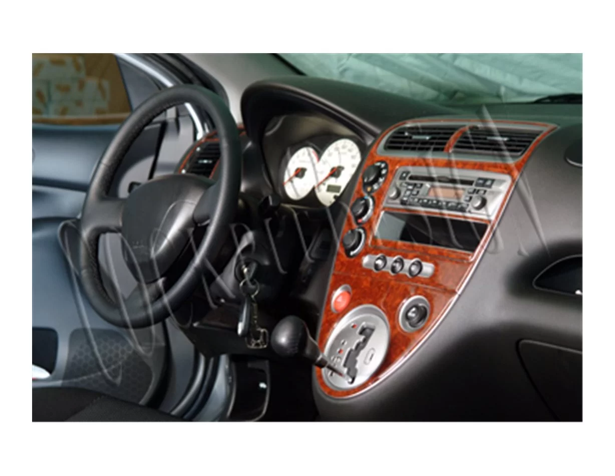 Honda Civic Type R 03.01-09.06 3D Interior Dashboard Trim Kit Dash Trim Dekor 6-Parts - 1 - Interior Dash Trim Kit