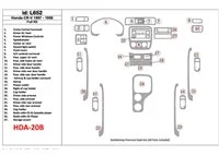 Honda CR-V 1997-1998 Full Set, 27 Pieces, Interior BD Dash Trim Kit - 1 - Interior Dash Trim Kit Honda CR-V 1997-1998 Full Set, 27 Pieces, Interior BD Dash Trim Kit - 1 - Interior Dash Trim Kit