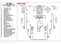 Honda CR-V 1999-2001 Full Set, 33 Parts set Interior BD Dash Trim Kit - 1 - Interior Dash Trim Kit Honda CR-V 1999-2001 Full Set, 33 Parts set Interior BD Dash Trim Kit - 1 - Interior Dash Trim Kit