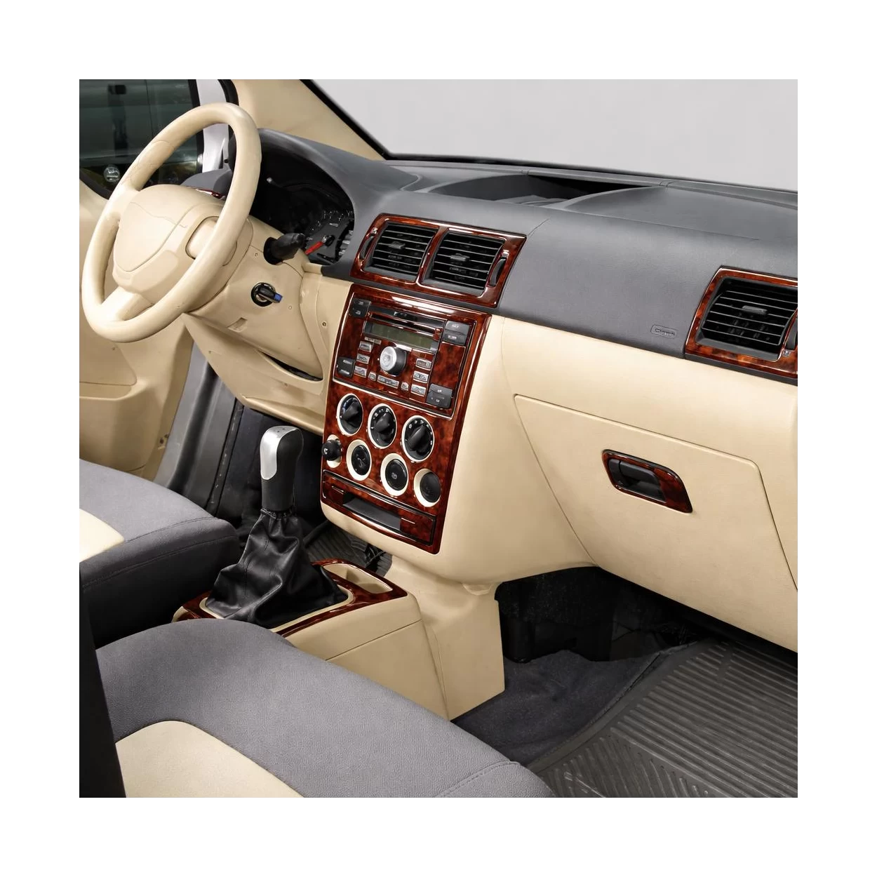 Ford Connect Delux 10.06-04.09 3D Interior Dashboard Trim Kit Dash Trim Dekor 22-Parts