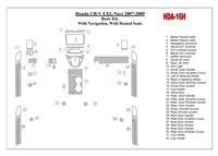 Honda CR-V 2007-2009 Basic Set, With NAVI,with Heated Seats Interior BD Dash Trim Kit - 1 - Interior Dash Trim Kit Honda CR-V 2007-2009 Basic Set, With NAVI,with Heated Seats Interior BD Dash Trim Kit - 1 - Interior Dash Trim Kit