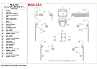 Honda CR-V 2010-UP Basic Set, EX Model Interior BD Dash Trim Kit - 1 - Interior Dash Trim Kit Honda CR-V 2010-UP Basic Set, EX Model Interior BD Dash Trim Kit - 1 - Interior Dash Trim Kit