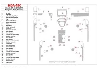 Honda CR-V 2010-UP Basic Set, Navigation Model Interior BD Dash Trim Kit - 1 - Interior Dash Trim Kit Honda CR-V 2010-UP Basic Set, Navigation Model Interior BD Dash Trim Kit - 1 - Interior Dash Trim Kit