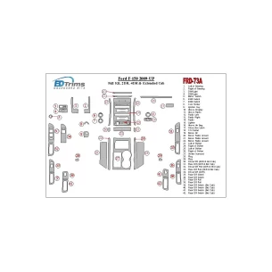 Ford F-150 2009-UP Full Set fits 2-? and 4-? Doors versions Interior BD Dash Trim Kit