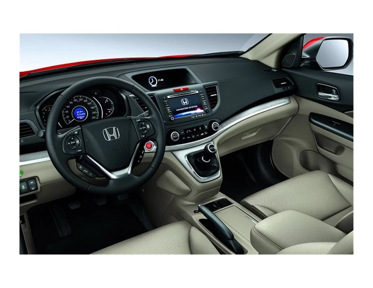 Honda CR-V 4X4 01.2014 3D Interior Dashboard Trim Kit Dash Trim Dekor 8-Parts - 1 - Interior Dash Trim Kit
