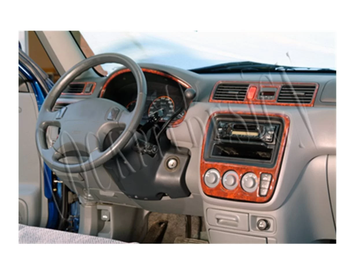 Honda CR-V 4X4 06.97-01.02 3D Interior Dashboard Trim Kit Dash Trim Dekor 9-Parts - 1 - Interior Dash Trim Kit