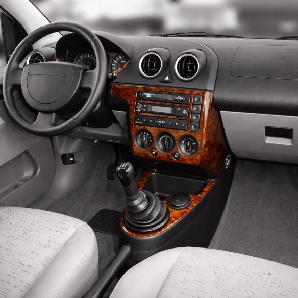 Ford Fiesta 03.02-08.05 3D Interior Dashboard Trim Kit Dash Trim Dekor 7-Parts