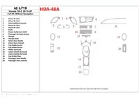 Honda CR-Z 2011-UP Full Set Without NAVI Interior BD Dash Trim Kit - 1 - Interior Dash Trim Kit Honda CR-Z 2011-UP Full Set Without NAVI Interior BD Dash Trim Kit - 1 - Interior Dash Trim Kit