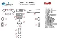 Honda CR-Z 2011-UP Full Set Without NAVI Interior BD Dash Trim Kit - 2 - Interior Dash Trim Kit Honda CR-Z 2011-UP Full Set Without NAVI Interior BD Dash Trim Kit - 2 - Interior Dash Trim Kit