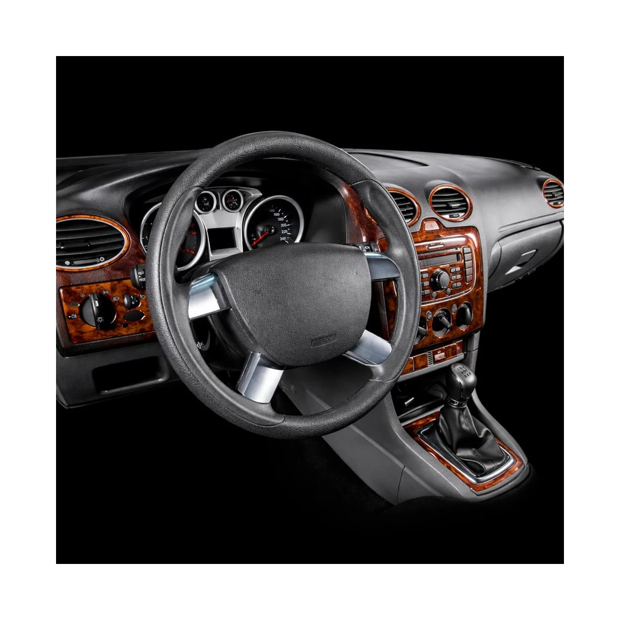 Ford Focus 10.2010 3D Interior Dashboard Trim Kit Dash Trim Dekor 19-Parts