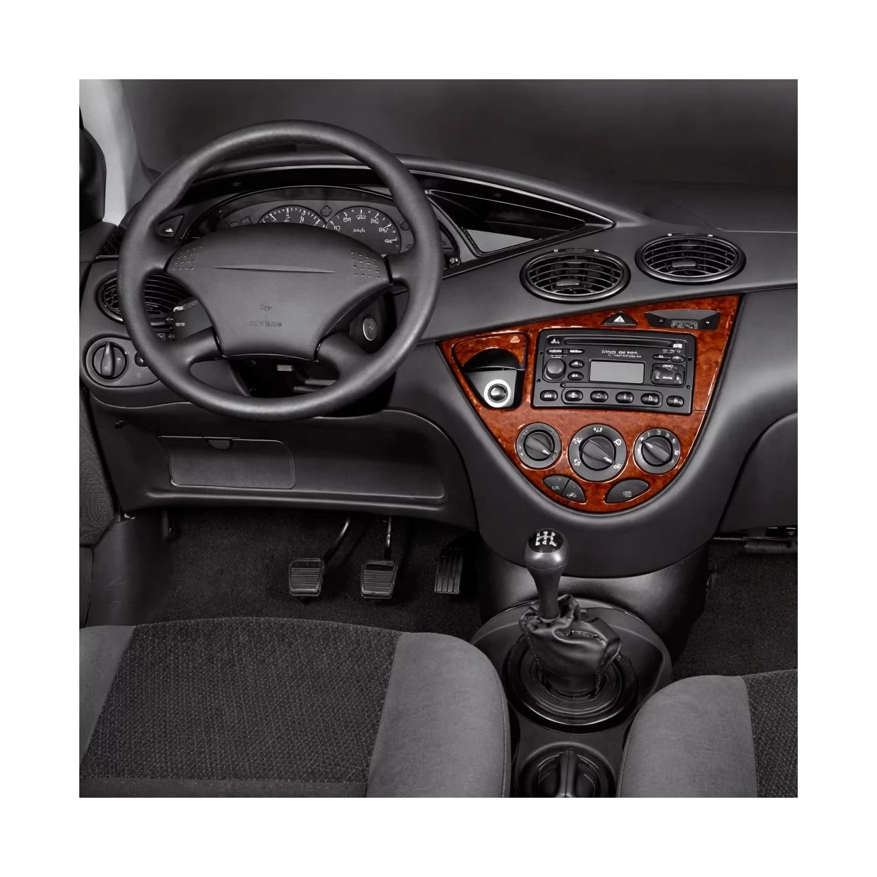 Ford Focus 2000-2002 Full Set, With Arm Rest, 4 Doors, 18 Parts set Interior BD Dash Trim Kit