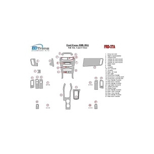 Ford Focus 2008-2011 Full Set, 3 and 5 Doors Interior BD Dash Trim Kit