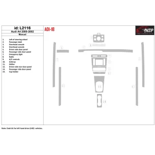 Audi A4 2000-2001 Full Set, Manual.G Interior BD Dash Trim Kit
