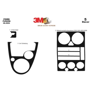 Ford Fusion 06.02-08.05 3D Interior Dashboard Trim Kit Dash Trim Dekor 5-Parts 2