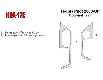 Honda Pilot 2003-2004 3rd Row Cupholder Interior BD Dash Trim Kit - 1 - Interior Dash Trim Kit