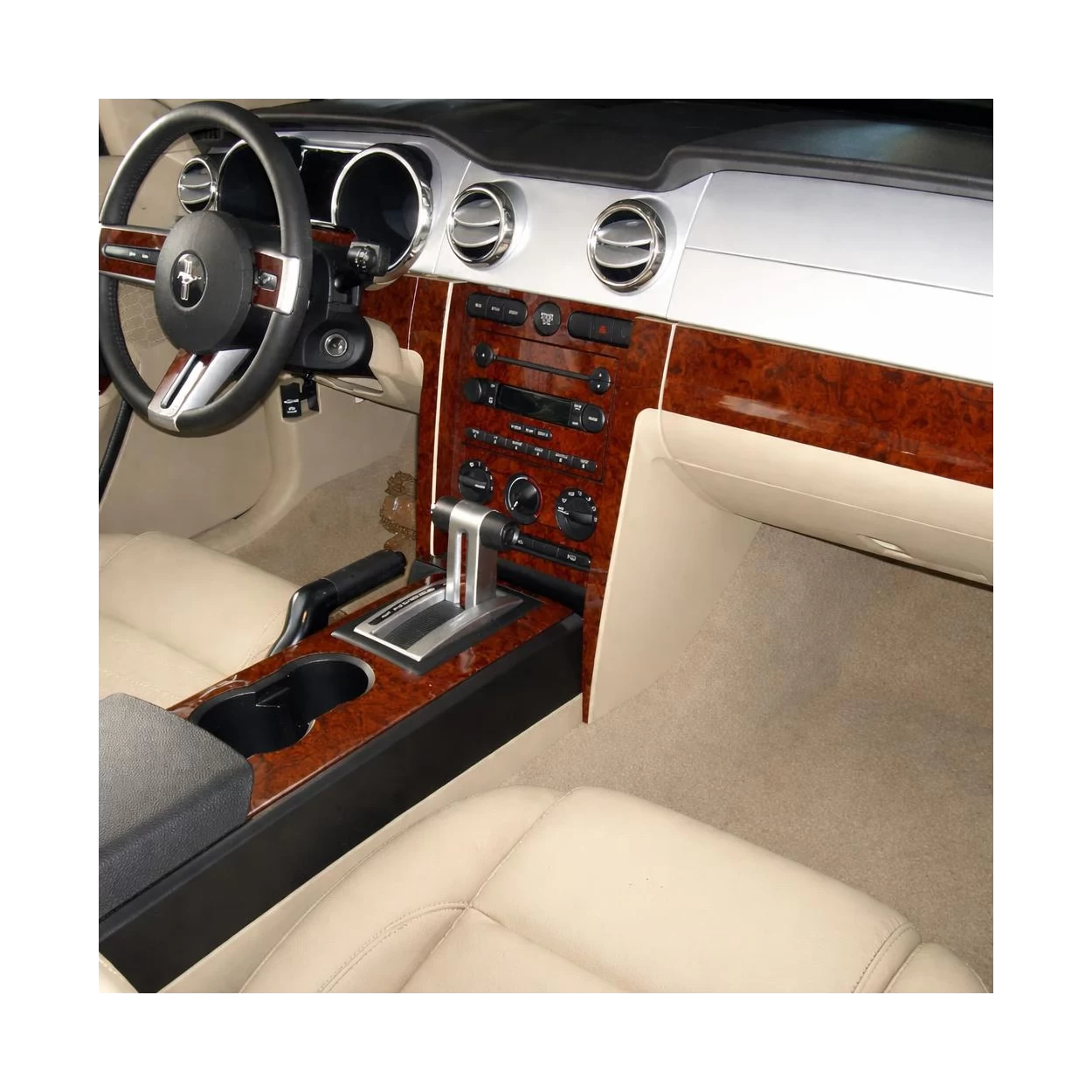 Ford Mustang 2005-2009 Folding roof-Cabrio, Basic Set Interior BD Dash Trim Kit