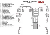 Hummer H2 2003-2007 Basic Set Interior BD Dash Trim Kit - 1 - Interior Dash Trim Kit Hummer H2 2003-2007 Basic Set Interior BD Dash Trim Kit - 1 - Interior Dash Trim Kit