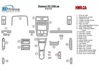 Hummer H3 2006-UP Full Set Interior BD Dash Trim Kit - 3 - Interior Dash Trim Kit Hummer H3 2006-UP Full Set Interior BD Dash Trim Kit - 3 - Interior Dash Trim Kit