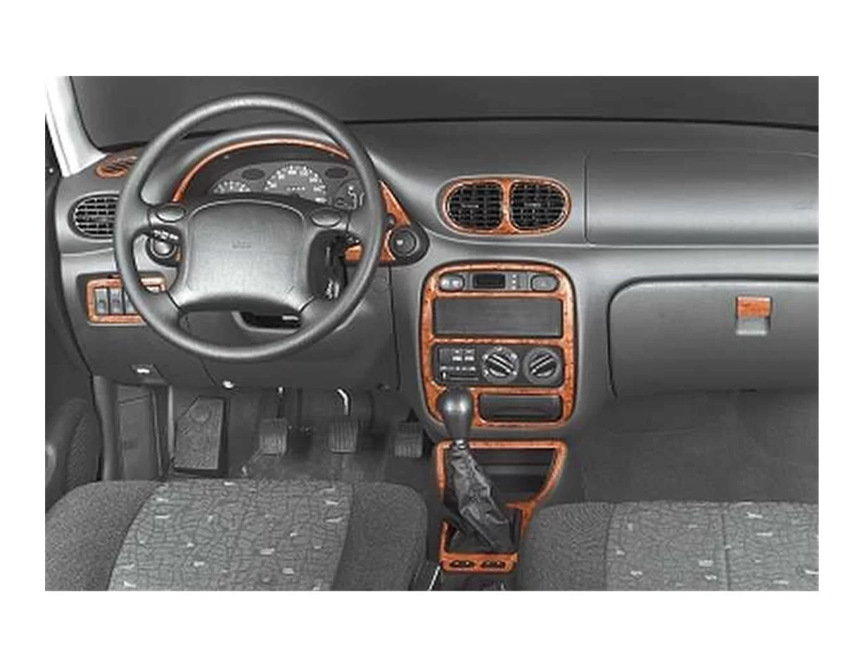 Hyundai Accent 09.94-12.00 3D Interior Dashboard Trim Kit Dash Trim Dekor 9-Parts - 1 - Interior Dash Trim Kit