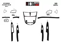 Hyundai Accent Blue 01.2011 3D Interior Dashboard Trim Kit Dash Trim Dekor 18-Parts - 2 - Interior Dash Trim Kit Hyundai Accent Blue 01.2011 3D Interior Dashboard Trim Kit Dash Trim Dekor 18-Parts - 2 - Interior Dash Trim Kit