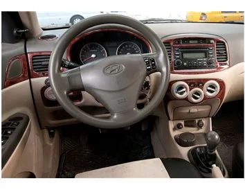 Hyundai Accent Era 01.06-12.10 3D Interior Dashboard Trim Kit Dash Trim Dekor 21-Parts - 1 - Interior Dash Trim Kit