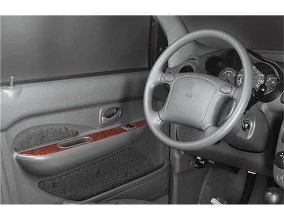 Hyundai Atos 03.98-06.06 3D Interior Dashboard Trim Kit Dash Trim Dekor 6-Parts - 1 - Interior Dash Trim Kit