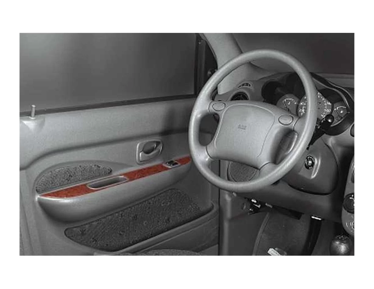 Hyundai Atos 03.98-06.06 3D Interior Dashboard Trim Kit Dash Trim Dekor 6-Parts - 1 - Interior Dash Trim Kit