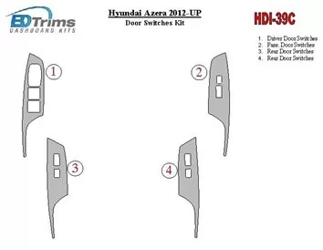 Hyundai Azera 2012-UP Window control Interior BD Dash Trim Kit - 1 - Interior Dash Trim Kit