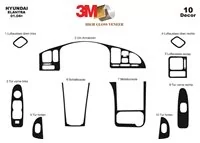 Hyundai Elantra 01.04-01.07 3D Interior Dashboard Trim Kit Dash Trim Dekor 10-Parts - 2 - Interior Dash Trim Kit Hyundai Elantra 01.04-01.07 3D Interior Dashboard Trim Kit Dash Trim Dekor 10-Parts - 2 - Interior Dash Trim Kit