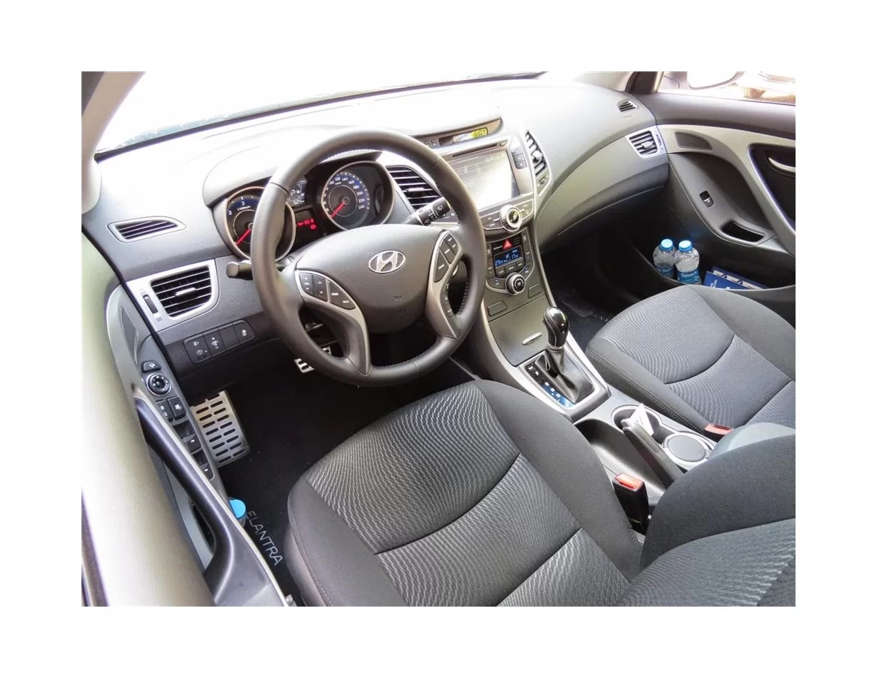 Hyundai Elantra 01.2012 3D Interior Dashboard Trim Kit Dash Trim Dekor 10-Parts - 1 - Interior Dash Trim Kit