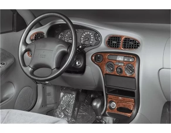 Hyundai Elantra 01.99-07.00 3D Interior Dashboard Trim Kit Dash Trim Dekor 13-Parts - 1 - Interior Dash Trim Kit