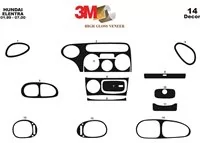 Hyundai Elantra 01.99-07.00 3D Interior Dashboard Trim Kit Dash Trim Dekor 13-Parts - 2 - Interior Dash Trim Kit Hyundai Elantra 01.99-07.00 3D Interior Dashboard Trim Kit Dash Trim Dekor 13-Parts - 2 - Interior Dash Trim Kit