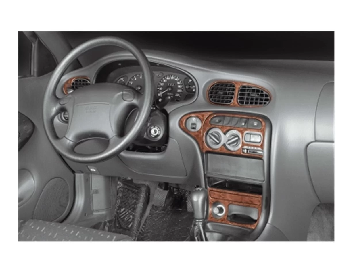 Hyundai Elantra 09.95-12.98 3D Interior Dashboard Trim Kit Dash Trim Dekor 12-Parts - 1 - Interior Dash Trim Kit
