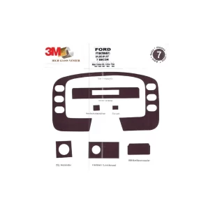 Ford Transit 1995-1997 3D Interior Dashboard Trim Kit Dash Trim Dekor 7-Parts 2