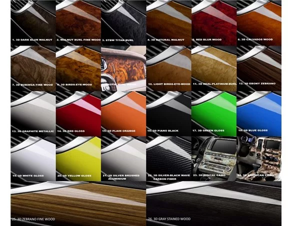 Hyundai Excel 01.91-08.94 3D Interior Dashboard Trim Kit Dash Trim Dekor 7-Parts