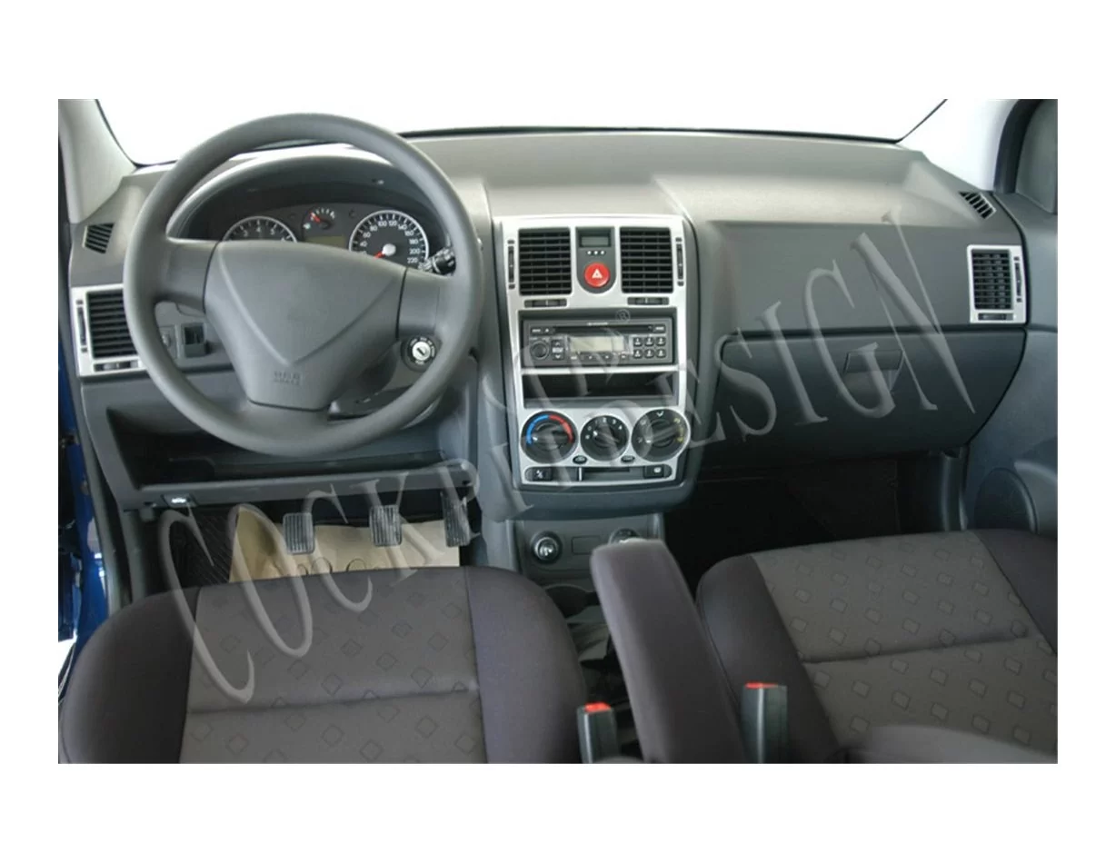 Hyundai Getz 09.02-08.05 3D Interior Dashboard Trim Kit Dash Trim Dekor 4-Parts - 1 - Interior Dash Trim Kit