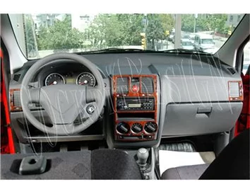 Hyundai Getz 09.05-12.10 3D Interior Dashboard Trim Kit Dash Trim Dekor 4-Parts - 1 - Interior Dash Trim Kit