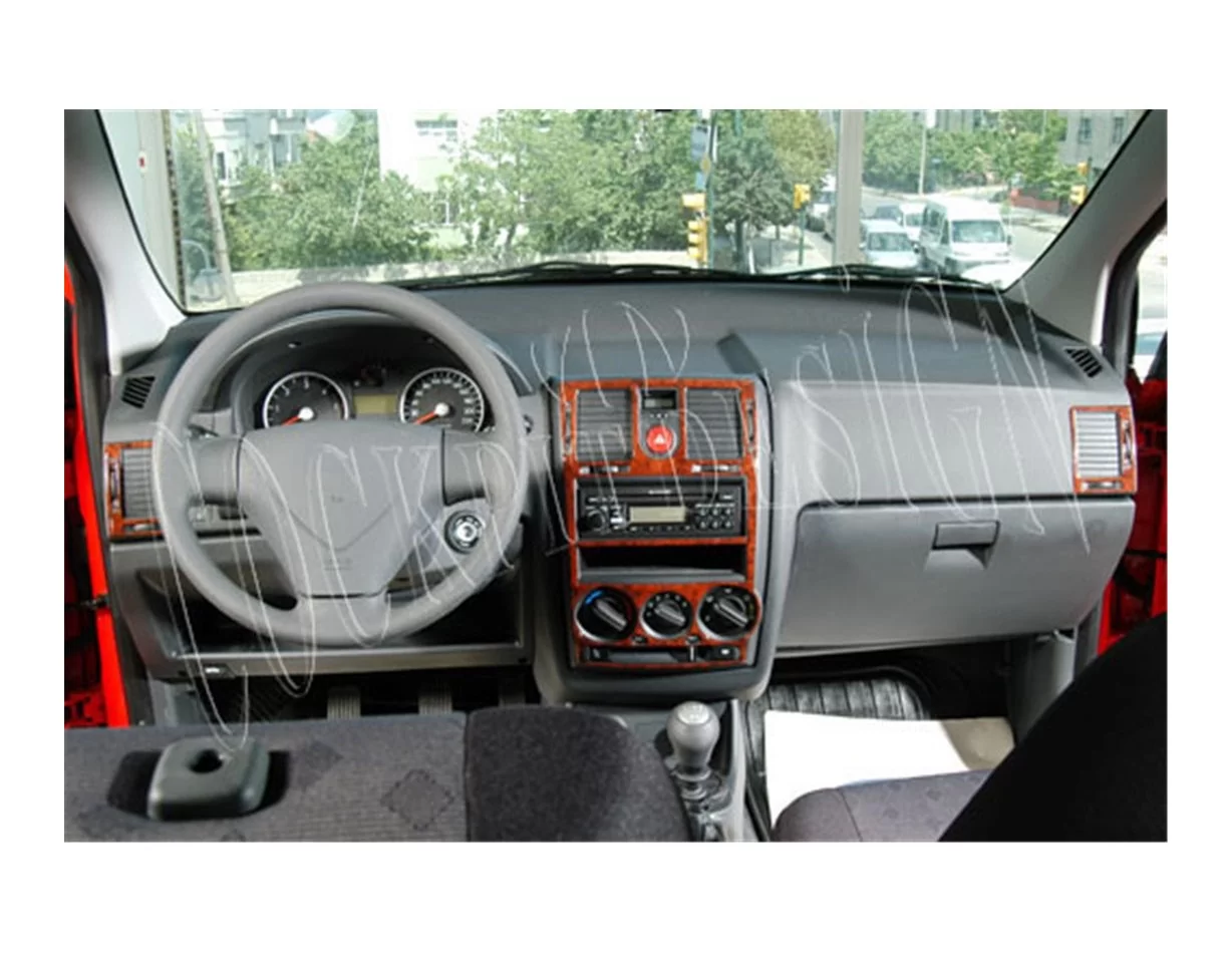 Hyundai Getz 09.05-12.10 3D Interior Dashboard Trim Kit Dash Trim Dekor 4-Parts - 1 - Interior Dash Trim Kit